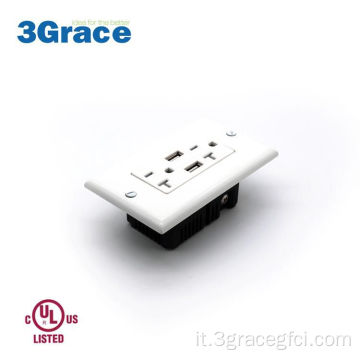 Recettacolo del caricabatterie USB NEMA 5-20R